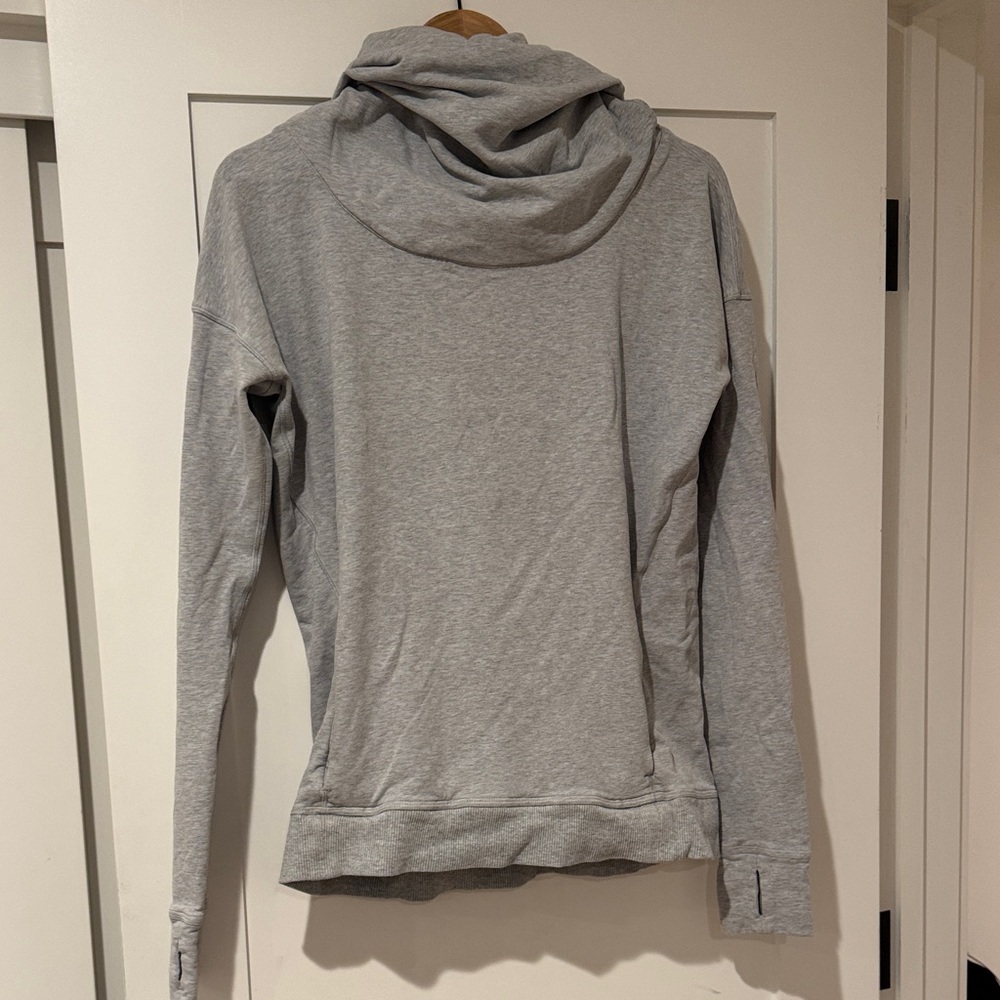 Gray Cowl Neck Sweatshirt